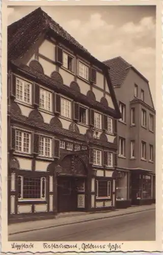 14223 Ak Lippstadt Restaurant "Goldener Hahn" um 1930