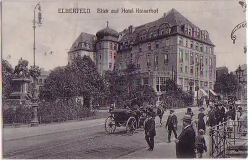 14211 Ak Elberfeld Vue sur Hotel Kaiserhof vers 1910