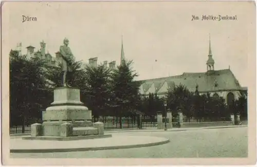 14193 Poste de terrain Ak Düren am Moltke Monument 1915