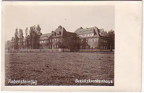14191 Photo Ak Rabenstein Hôpital de district vers 1920