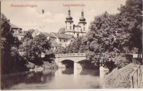 14182 Ak Donaueschingen Leopoldsbrücke um 1910