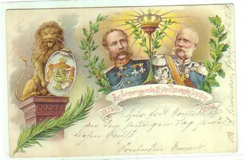 14143 Ak 25 ans de jubilé du gouvernement en Saxe 1898
