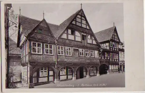 14138 Ak Schwalenberg i.L. Mairie Hôtel de ville vers 1940