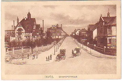 14137 Ak Triptis Thüringen Bahnhofstraße um 1930