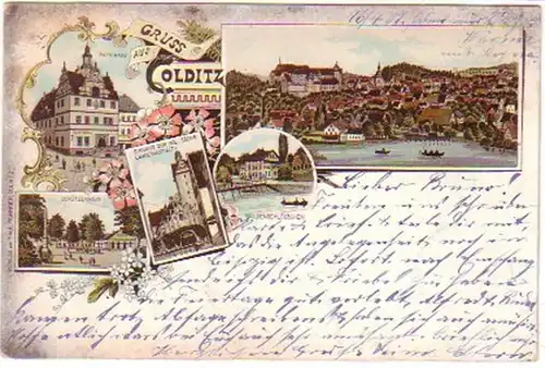 14122 Ak Lithographie Gruss aus Colditz 1901