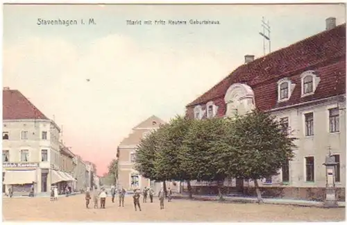 14118 Ak Stavenhagen à Mecklembourg marché vers 1910