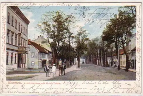 14100 Ak Ilmenau Lindenstraße avec Hotel Tanne 1903