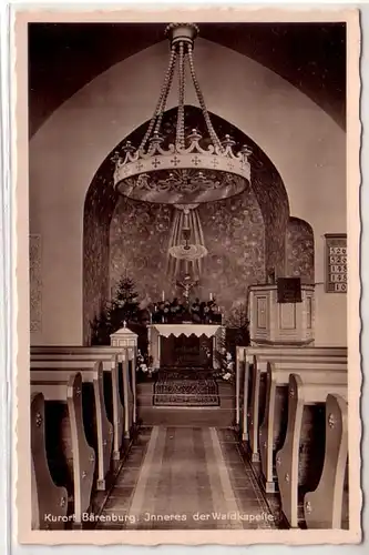 13985 Ak Kurort Bärenburg Inneres der Waldkapelle 1930