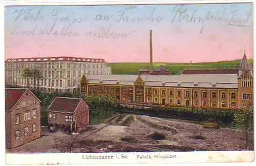 13953 Feldpost Ak Lichtentanne Fabrik Schmelzer 1914