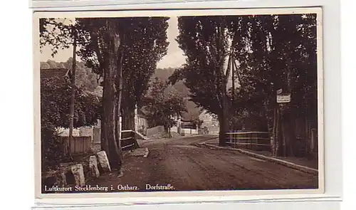 13951 Ak Steckelnburg im Ostharz Dorfstraße um 1940