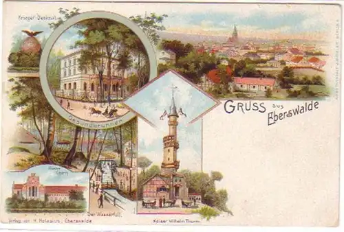 13946 Ak Lithographie Gruss aus Eberswalde um 1900