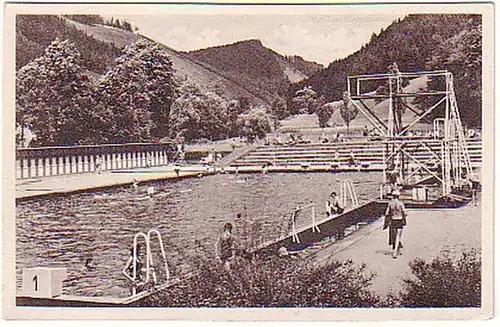 13933 Ak Leutenberg Thüringen Schwimmbad 1956