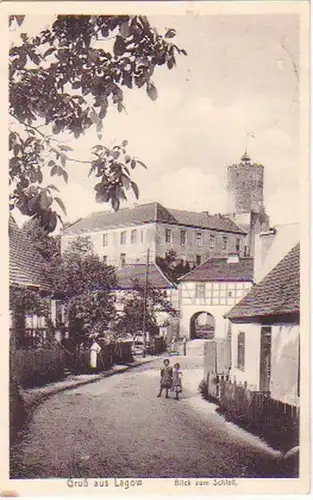 13914 Ak Gruß aus Lagow Blick zum Schloß 1913