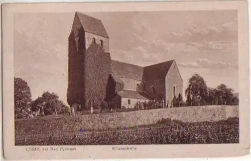 13902 Ak Lügde b. Bad Pyrmont Kilianskirche 1924