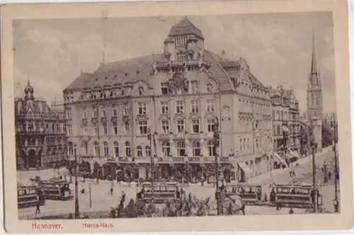13887 Ak Hannover Hansahaus avec tramways autour de 1920