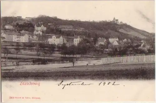 13873 Ak Zitzschwig in Sachsen Totalansicht 1902