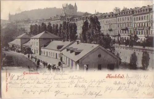 13864 Ak Karlovy Vary en Bohême Ligne de jardin 1899