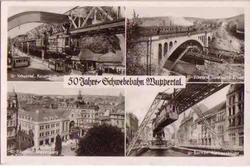13859 Mehrbild Ak Schwebebahn Wuppertal 1960