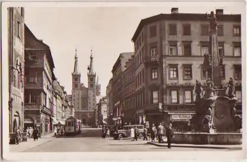 13856 Ak Würzburg Domstrasse um 1940