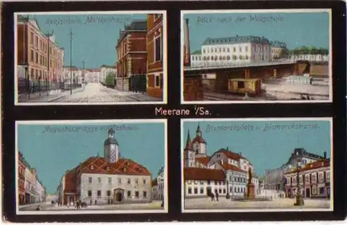 13850 Mehrbild Ak Meerane Moltkestrasse usw. 1942