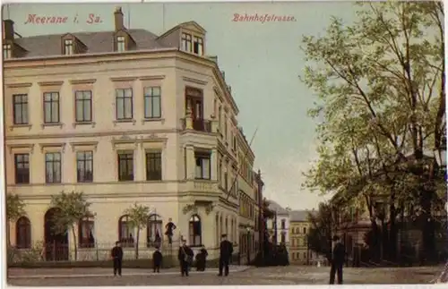 13844 Ak Meerane in Sachsen Bahnhofstraße 1943