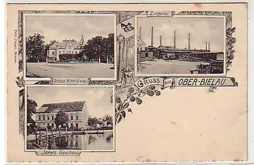 13823 Ak Salutation en Haute-Bielau Gasthof, etc. vers 1910