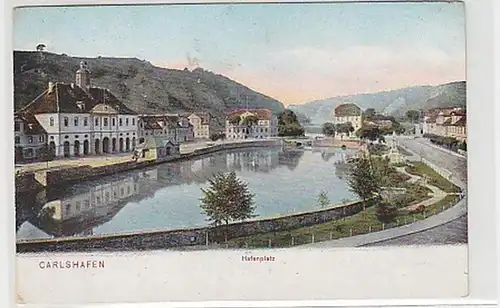 13820 Ak Carlshafen Port de la place vers 1920