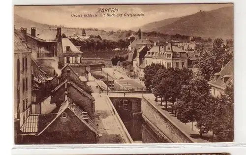 13818 Ak Zabern en Alsace grande écluse vers 1930