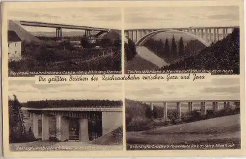 13815 Ak ponts autoroutiers entre Gera et Iéna 1939