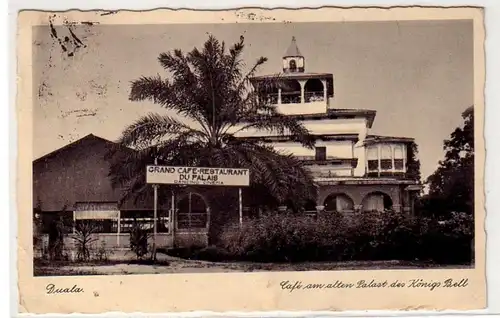 13813Ak Duala Café au vieux palais du roi Bell 1938