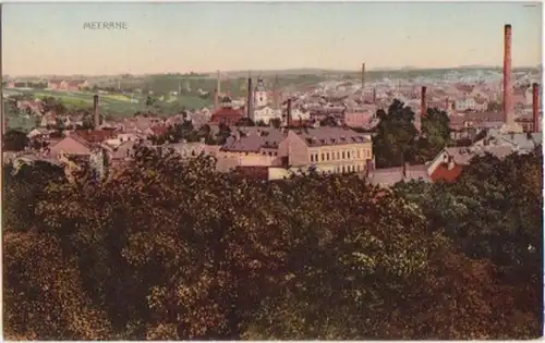 13807 Ak Meerane in Sachsen Totalansicht um 1910