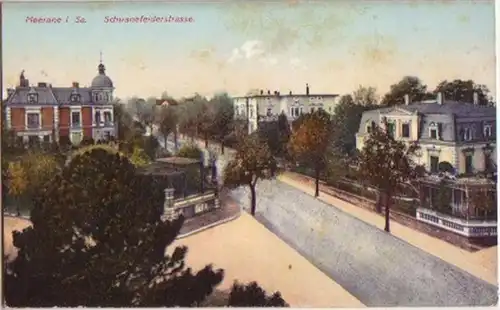 13805 Ak Meerane in Sa. Schwanefelderstrasse um 1910
