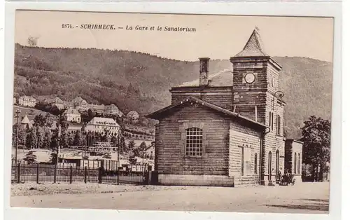 13800 Ak Schirmeck Elsass Bahnhof und Sanatorium 1941