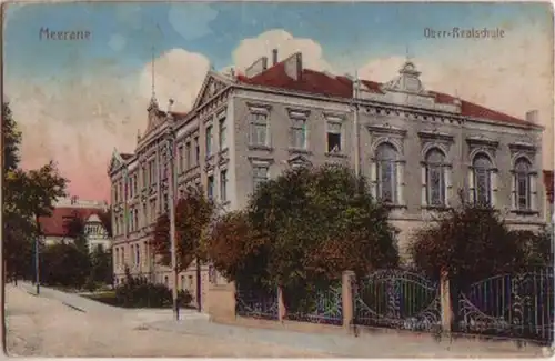 13801 Ak Meerane Ober Realschule um 1910