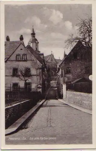 13799 Ak Meerane in Sa. die alte Färbergasse um 1930
