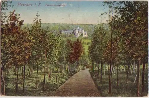 13792 Ak Meerane in Sa. Ferienkolonieheim um 1915