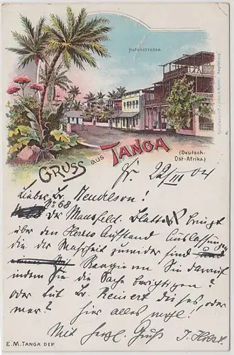 13783 Ak Lithographie Greuss de Tanga 1904