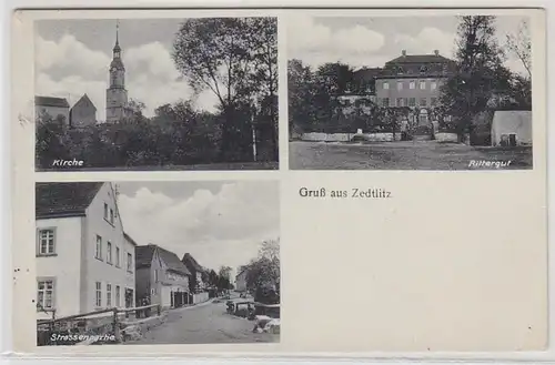 13772 Mehrbild Ak Gruß aus Zedlitz Rittergut usw. 1937