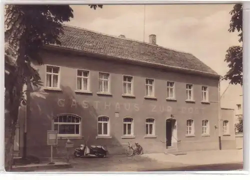 13756 Photo Ak Schmannewitz Kreis Oshatz Hostal "Zur Post" 1977