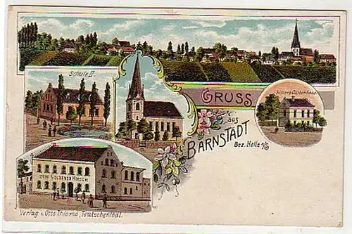 13741 Ak Lithographie Gruß aus Barnstädt um 1910
