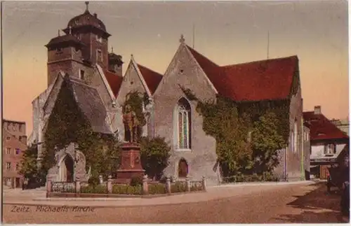 13739 Ak Gruß aus Zeitz Michaelis Kirche um 1920