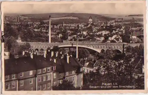 13724 Ak Plauen Vue d'ensemble du Schweissberg 1934