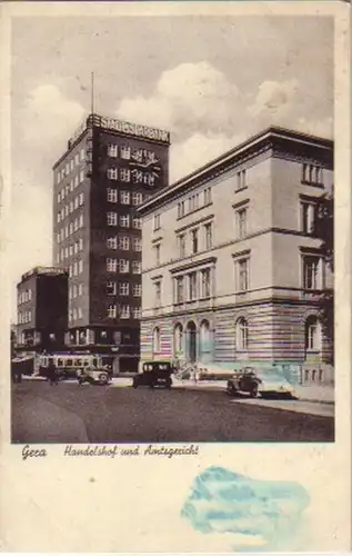 13720 Ak Gera Handelshof et tribunal de l'arrondissement vers 1930
