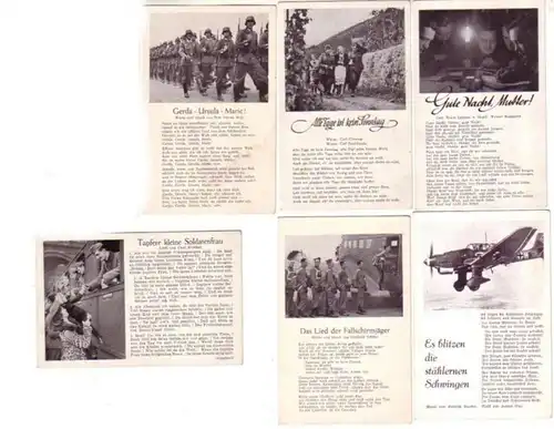 13713/6 Chanson Ak avec des chansons militaires vers 1940