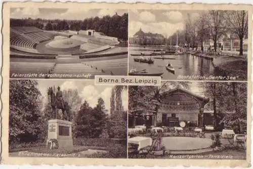 13702 Multi-image Ak Borna à Leipzig vers 1940