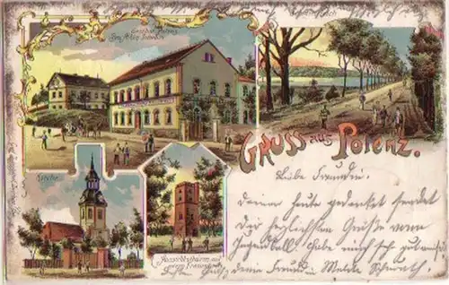13687 Ak Lithographie Salutation de Polognez 1903