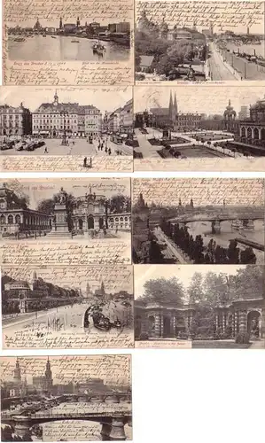 13671/9 Ak Dresden Altmarkt, Belvedere, etc. vers 1910