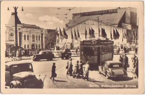 13668 Ak Berlin Weidendammer Brücke 1951