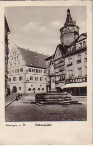 13663 Ak Kitzingen sur Main Mairieplatz 1956