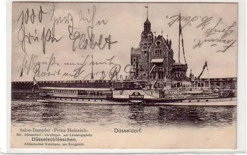 13662 Ak Düsseldorf Salonpaper Prince Heinrich 1904